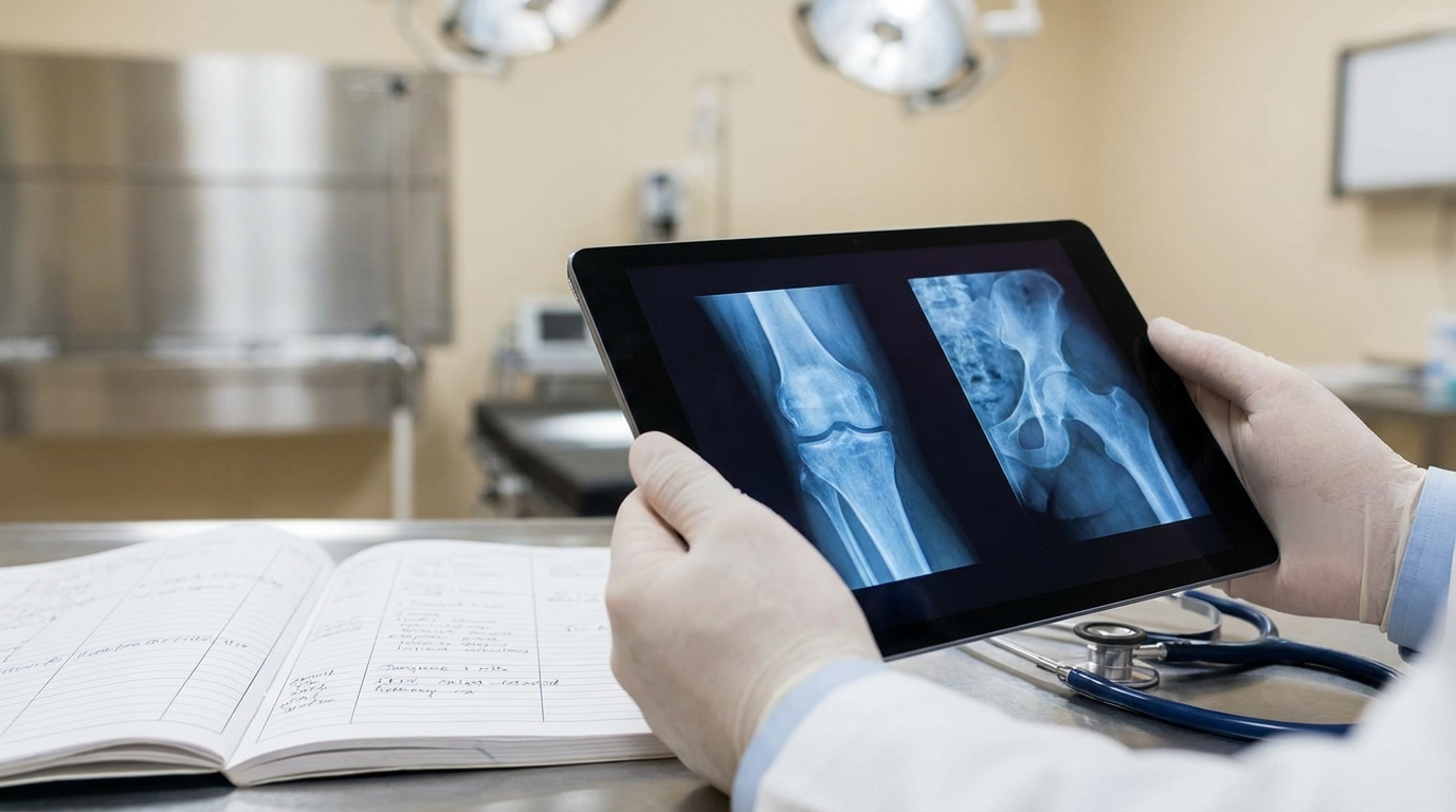 Doctor determining the correct meloxicam titration and dosage for arthritis