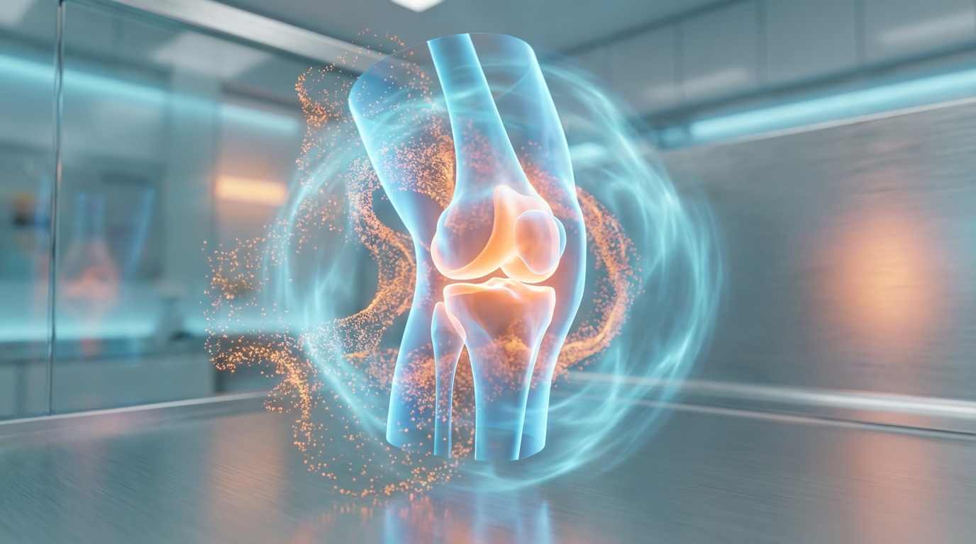 Prescription NSAIDs reducing inflammation in an arthritic knee joint