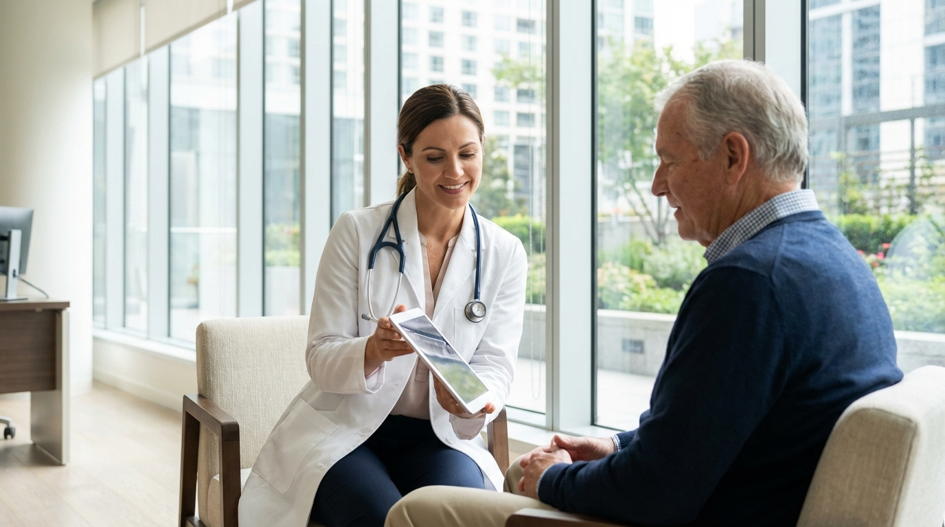 A patient consulting a doctor about sudden severe swelling and NSAID edema from medication.