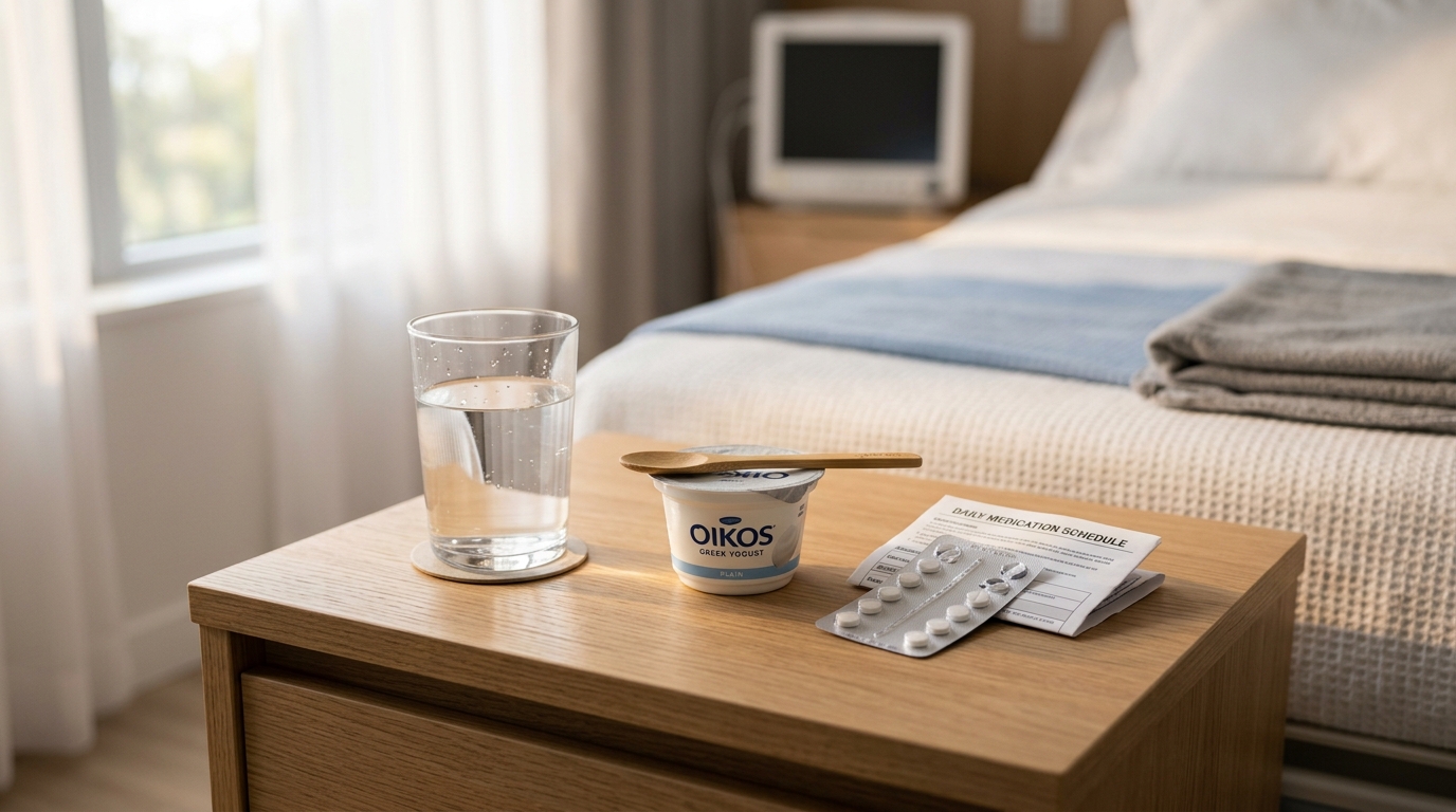 Convenient snack options for taking meloxicam morning or night to minimize stomach irritation.