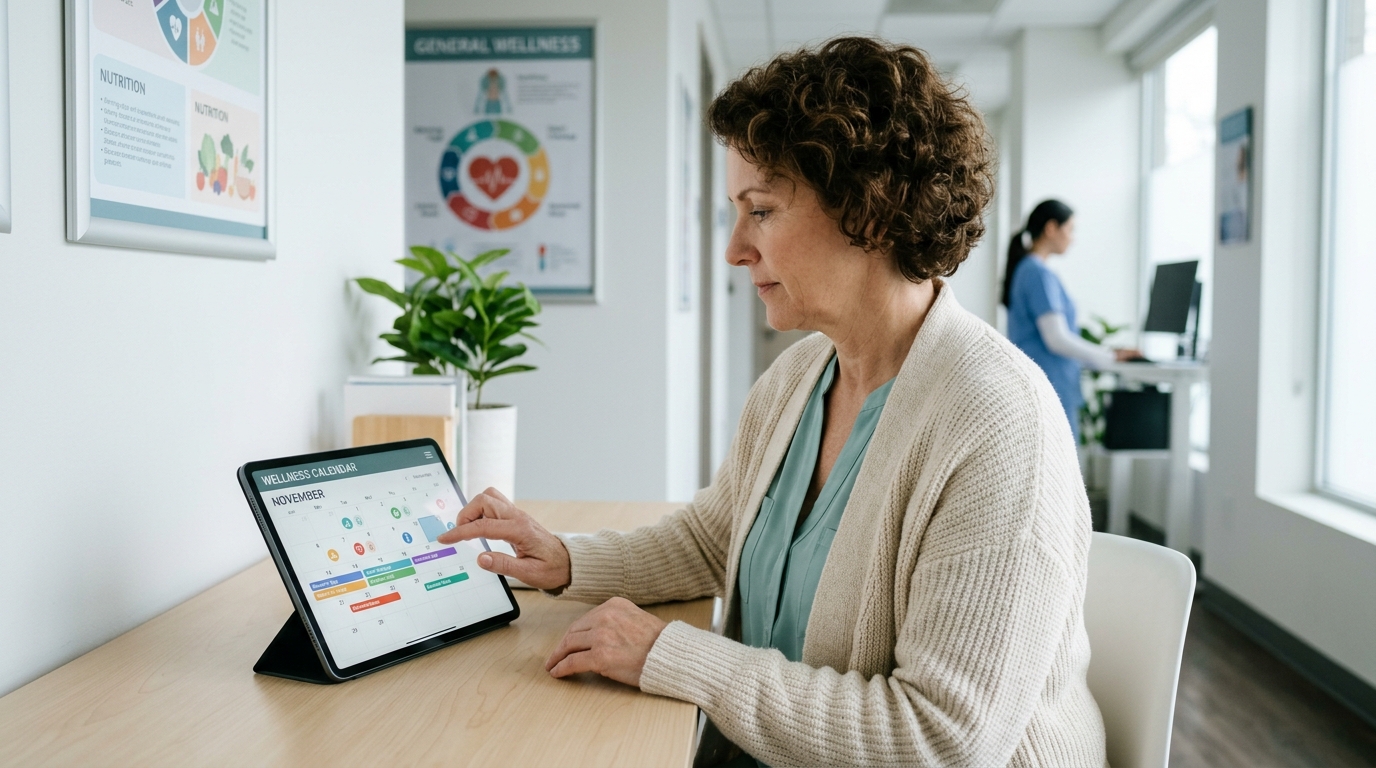 A patient tracking their adjustment period on a calendar to monitor how long meloxicam side effects last.