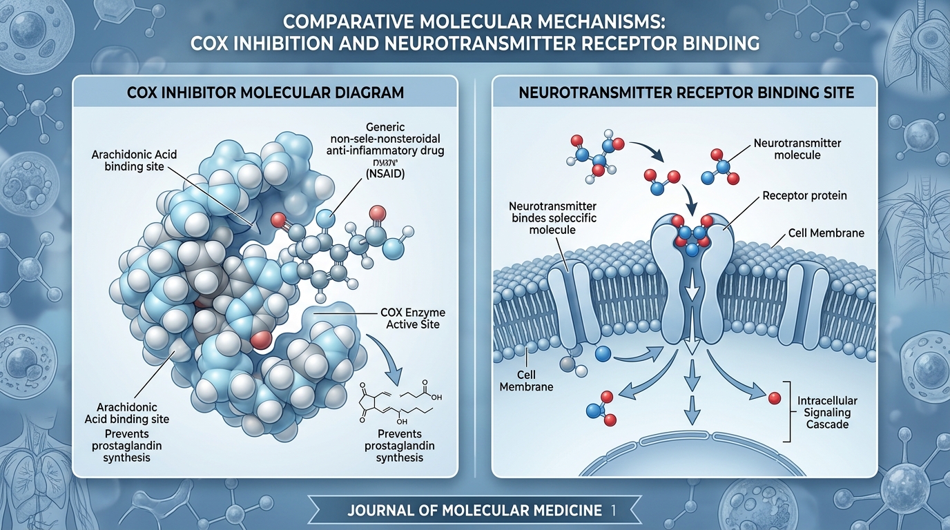 Clinical comparison of NSAID COX inhibition versus opioid receptor binding to answer the question is meloxicam a narcotic