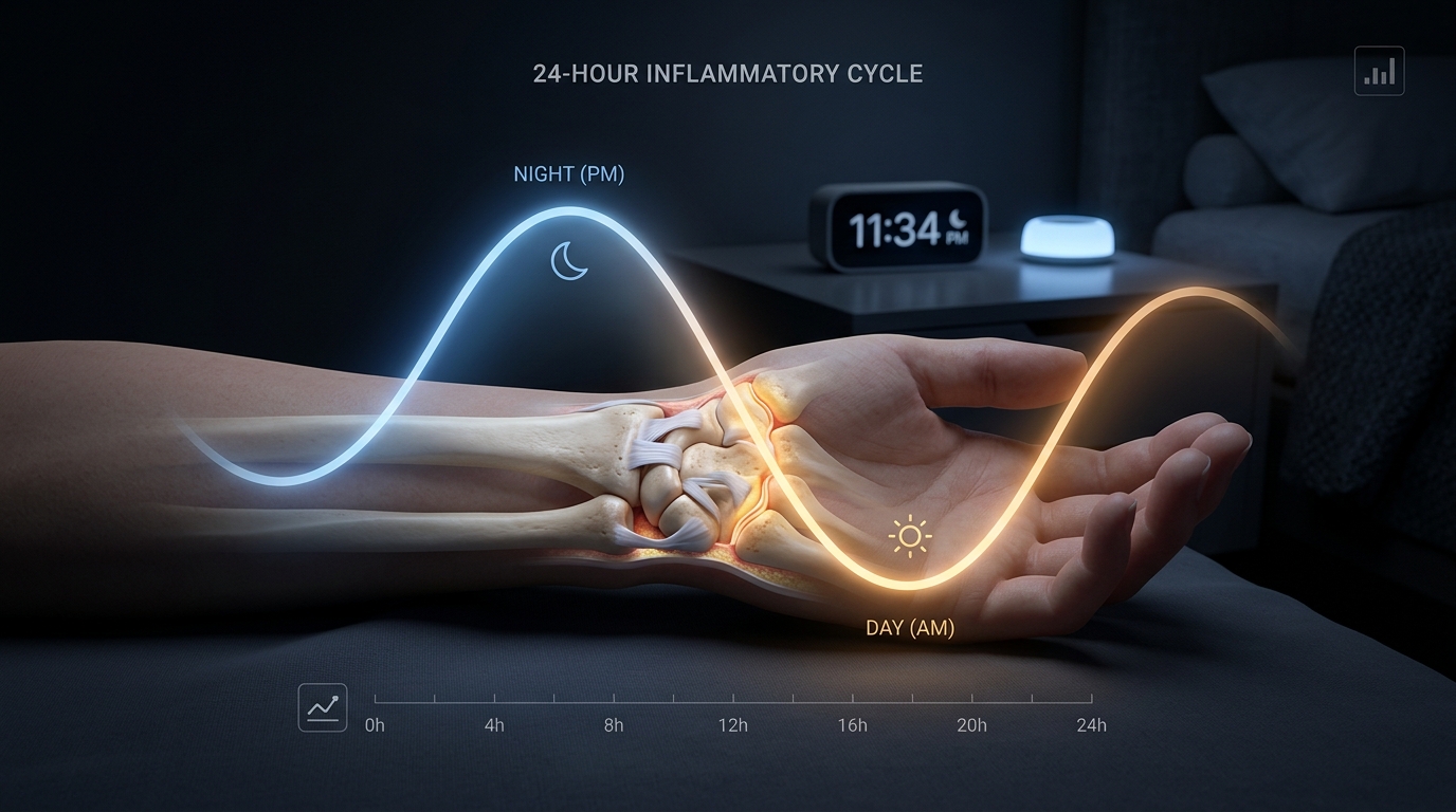 Visualization of nighttime inflammation management and meloxicam for sleep